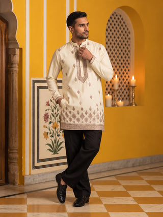 Japanese Fabric Embroidered Short Kurta
