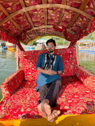 Rocky Jaiswal in Japanese Fabric Embroidered Kurta for Men