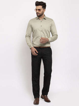 Indian Needle Silver Men's Cotton Solid Formal Shirt's