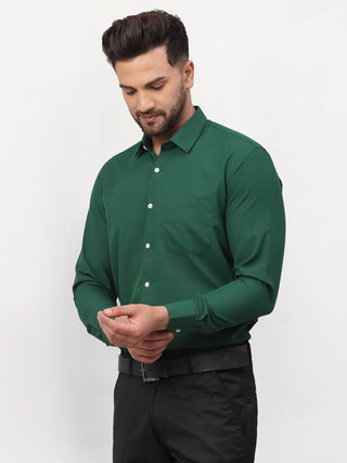 Indian Needle Olive Men's Solid Formal Shirts
