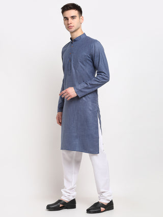 Men's Cotton Solid Kurta Pyjama