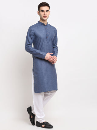 Men's Cotton Solid Kurta Pyjama