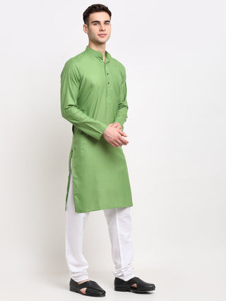 Jompers Men's Solid Cotton Kurtas