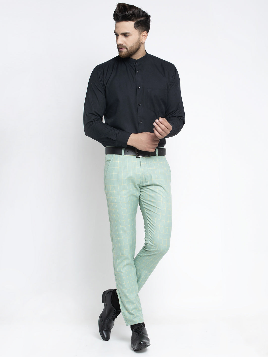 MANCREW Dark Green Dark Grey Formal Pants For Men  Formal Wear Trousers  combo
