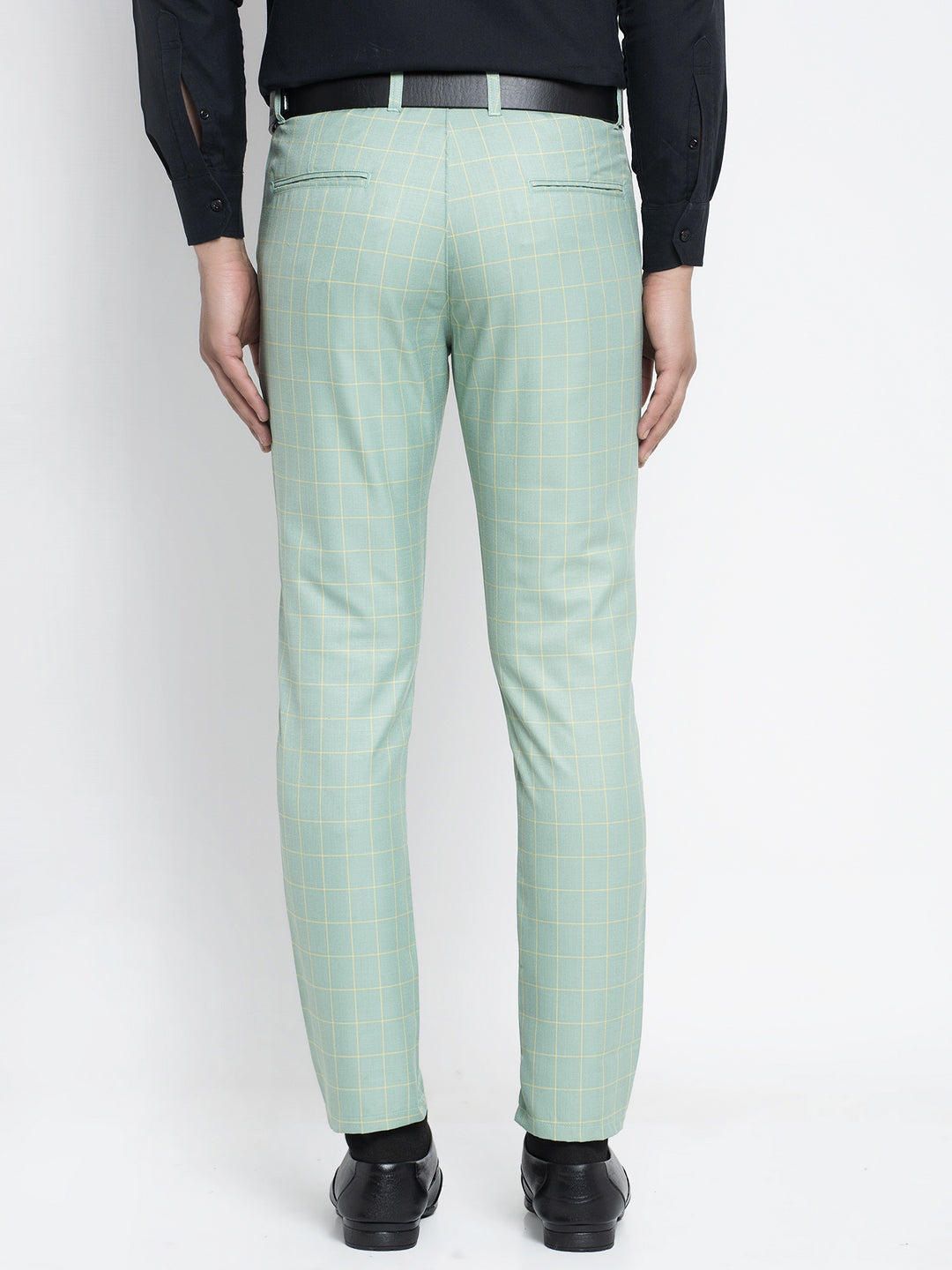 Buy RAYMOND Green Mens Printed Formal Trousers | Shoppers Stop