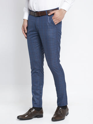 Indian Needle Men's Navy Formal Trousers