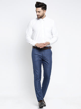 Indian Needle Men's Navy Formal Trousers