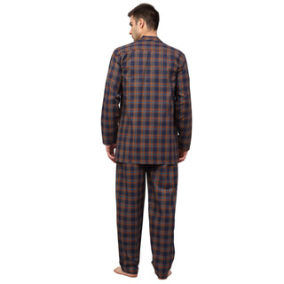 Indian Needle Men's Orange Checked Night Suits