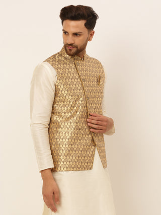 Men's Woven Design Waistcoat