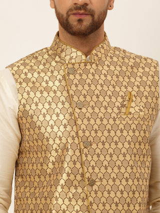 Men's Woven Design Waistcoat