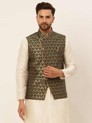 Men's Woven Design Waistcoat