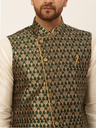 Men's Woven Design Waistcoat