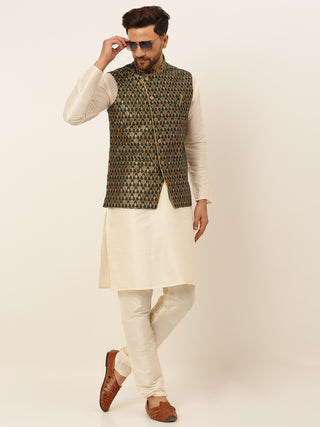 Men's Woven Design Waistcoat