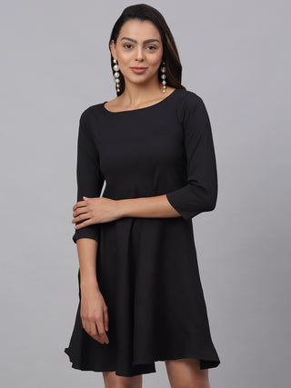 Women Black A-Line Dress
