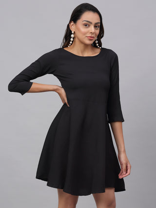 Women Black A-Line Dress