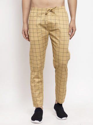 Indian Needle Men's Rust Checked Cotton Track Pants
