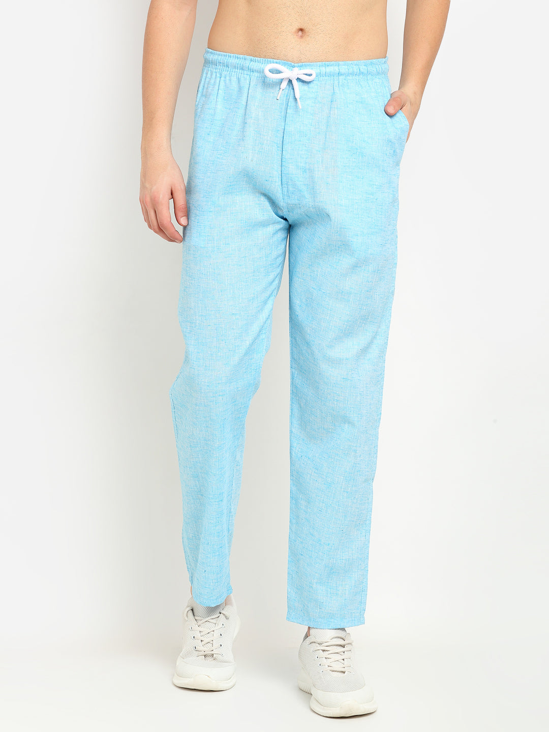 Buy Rosaline Easy Movement Cotton Track Pants - Crystal Teal at Rs.599  online | Activewear online