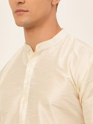 Men's Solid Kurta Pyjama With Nehru Jacket