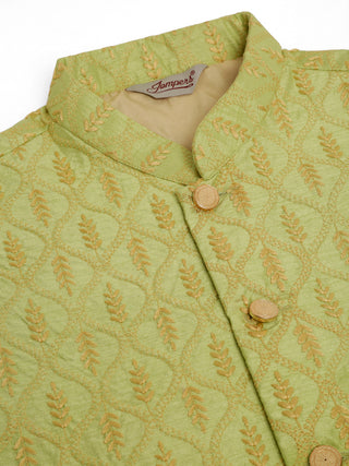 Men's Solid Kurta Pyjama With Nehru Jacket