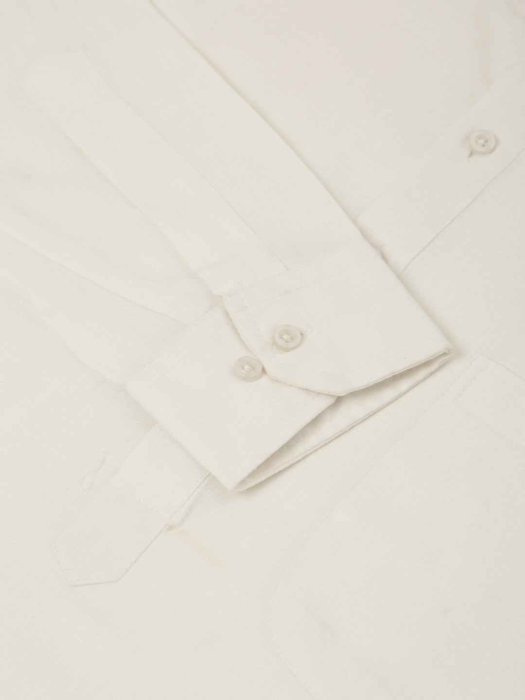 Men White Cotton Blend Kurta with Pyjamas & Yellow Embroidered Nehru Jacket