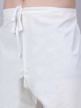 Men's Solid Kurta Pyjama With Nehru Jacket