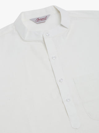 Men's Solid Kurta Pyjama With Nehru Jacket