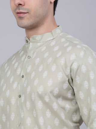 Men's Cotton Floral printed kurta Pyjama Set