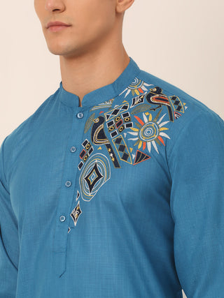 Men's Cotton Embroidered Kurta Pajama Sets