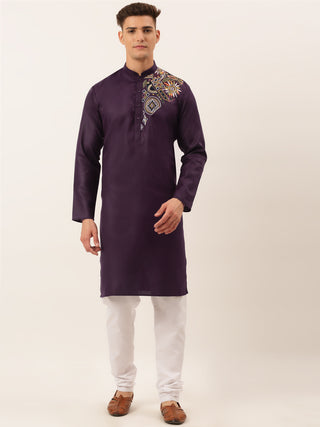 Men's Cotton Embroidered Kurta Pajama Sets