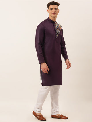 Men's Cotton Embroidered Kurta Pajama Sets