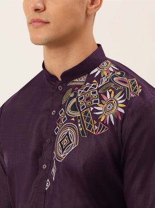 Men's Cotton Embroidered Kurta Pajama Sets