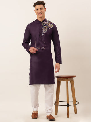 Men's Cotton Embroidered Kurta Pajama Sets