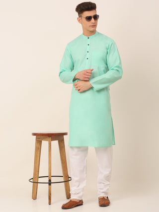 Men's Cotton Solid Kurta Pajama Sets