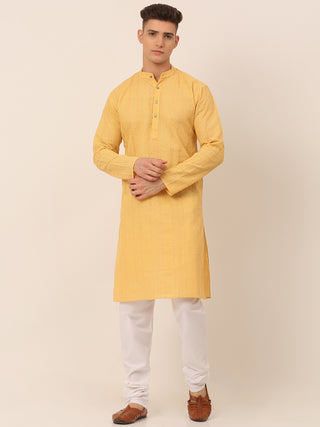 Men's Pure Cottom Embroidered Kurta Pyjama Set