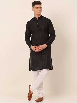 Men's Pure Cottom Embroidered Kurta Pyjama Set