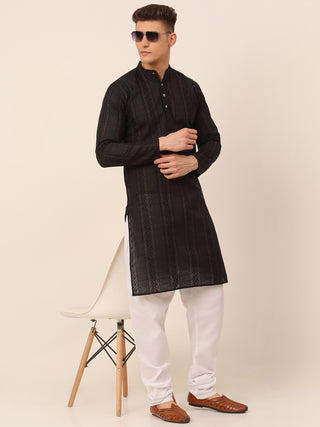 Men's Pure Cottom Embroidered Kurta Pyjama Set