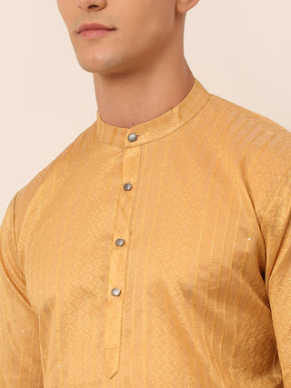 Men's Silk Blend Sequence Embroidered Kurta Pyjama Set