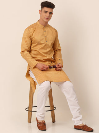 Men's Silk Blend Sequence Embroidered Kurta Pyjama Set