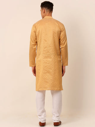 Men's Silk Blend Sequence Embroidered Kurta Pyjama Set