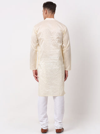 Men's Silk Blend Sequence Embroidered Kurta Pyjama Set