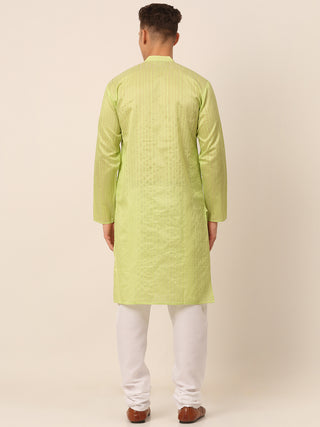 Men's Silk Blend Sequence Embroidered Kurta Pyjama Set