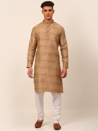 Men Sequinned Kurta with Churidar