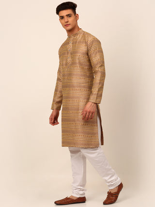 Men Sequinned Kurta with Churidar