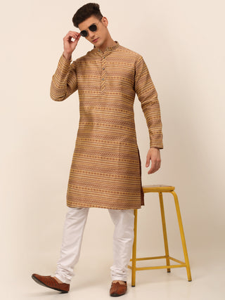 Men Sequinned Kurta with Churidar