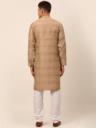 Men Sequinned Kurta with Churidar