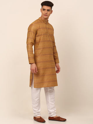 Men Printed Sequinned Kurta Only