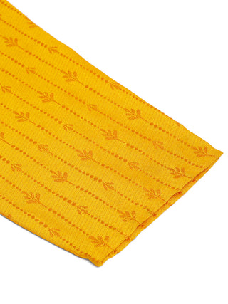 Jompers Men's Mustard Embroidered Kurta Payjama Sets