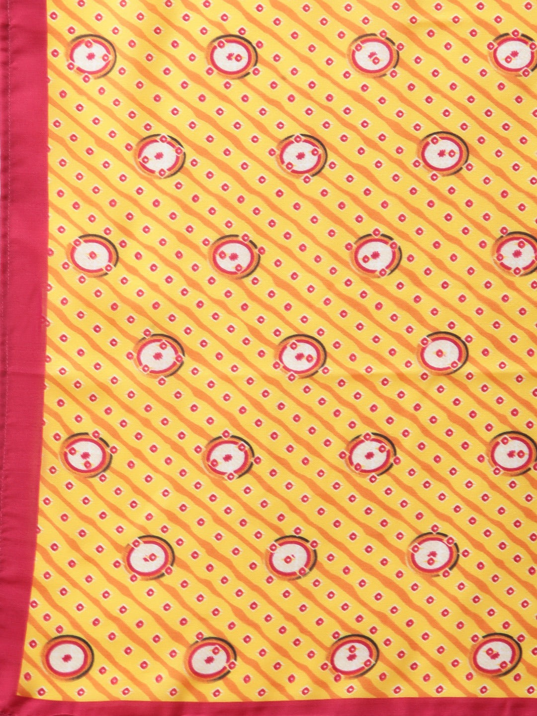 Women Yellow & Pink Ethnic Motifs Printed Pure Cotton Kurta With Trousers & Dupatta