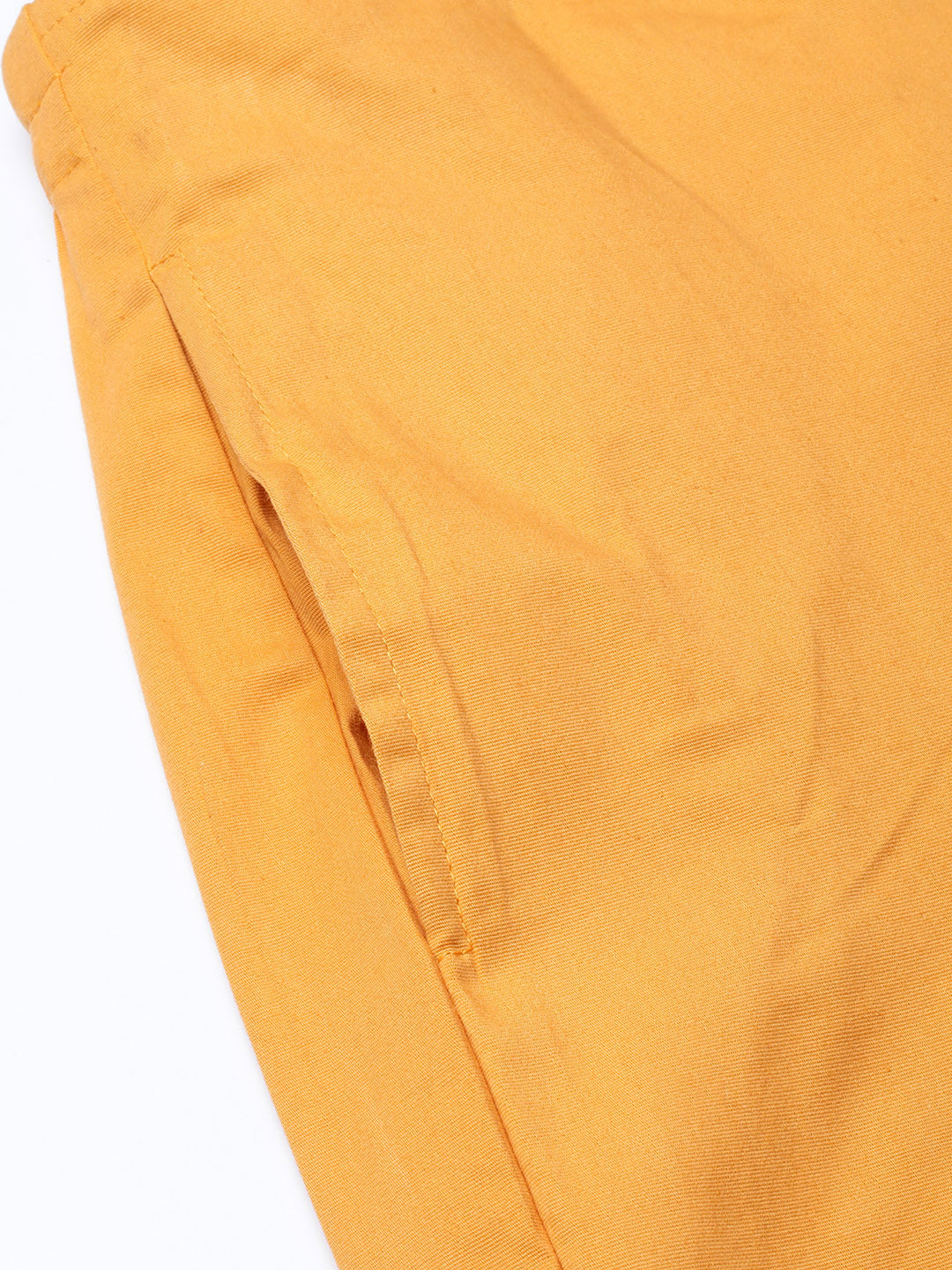 Jompers Women Mustard Smart Fit Solid Bottom Flared Trousers