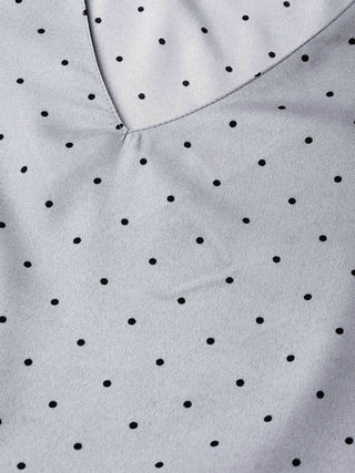 Jompers Women Grey & Black Printed A-Line Top